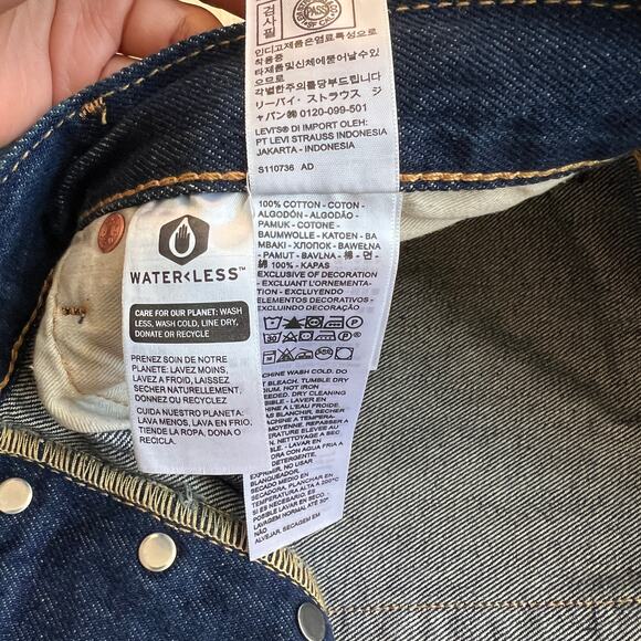 Levi's Premium 501 '93 Straight Fit Men's Dark Wash Jeans Size W36 L34 - Picture 11 of 14